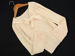 PROPORTION プロポーション ボディドレッシング リボン リブ ベルスリーブ ニット セーター sizeM/アイボリー ■◇ レディースのサムネイル