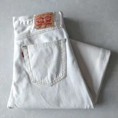 ■古着 Levi's リーバイス 505ジーンズ デニムパンツ REGULAR FIT オフホワイト 16年製 W34L30【L6102】