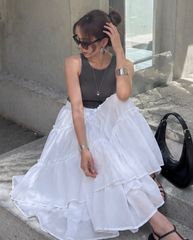 Lig. リグドット sheer volume skirt BLK - メルカリ