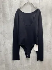 新品 New Fashion collection 無地 長袖 ラウンドネック ボディースーツ sizeS/ブラック ■◇ レディース