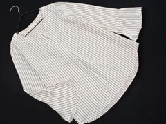 OPAQUE オペーク ストライプ ブラウス シャツ sizeM/白 ■◇ レディースのサムネイル