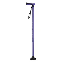 新品 【ウェルファン】 まごころステッキ あんしん パープル ４点杖 多点杖 74～96.5㎝ 伸縮 疲れにくい 幅広グリップ 女性用 男性用のサムネイル