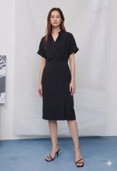 滝沢真紀子着用✨ADORE アドーア サマーワンピース 黒 リネン混 フレア