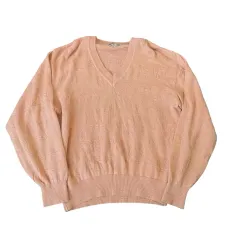 DAKS コーラル 柄編み Vネック ニット (L)のサムネイル