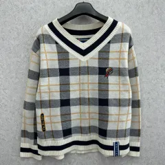 95 ROMANTIC CROWN ロマンティッククラウン レディース オーバーサイズ Vネック ニットのサムネイル