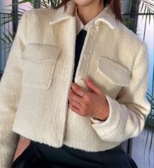 ダイアグラム モヘヤシャギーオーバージャケット 金ボタン 36 - メルカリ