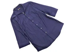 MK ミッシェルクラン HOMME ストライプ シャツ size48/濃紺 ■◇ メンズ