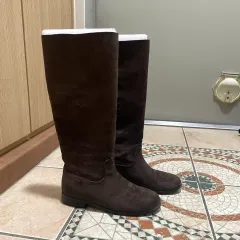 スウェード ロングブーツ ブラウン 225