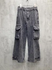 CLEL クレイル M-47 タイプ ミリタリー フレア カーゴ パンツ sizeS/グレー ■■ メンズ