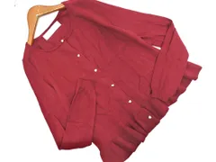 tocco closet トッコクローゼット ハートボタン フリル カーディガン sizeM/ボルドー ■◇ レディース