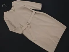 green label relaxing グリーンレーベルリラクシング ユナイテッドアローズ Vネック バックスリット ワンピース グレージュ ■◇ レディース