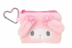 サンリオ ボア カラビナ コインケース/ポーチ (My Melody/Hello Kitty)