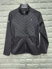 Callaway キャロウェイ ゴルフ ブラック レディース 防風 ジップアップ ジャケット 95サイズ K245