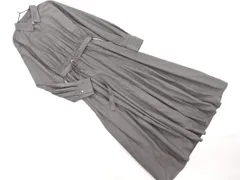 NATURAL BEAUTY BASIC ナチュラルビューティーベーシック ベルト付き ワンピース sizeS/グレー ■◇ レディース