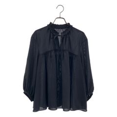 キャピタル kapital リネンスモッキングハイネックオペラブラウス