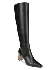サムエデルマン レディース シューズ ブーツ・レインブーツ ヒール Sam Edelman Womensylvia Wide Calf Pointed Toe Higheel Boots Black Leather ブラック