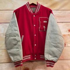 90s American Clab アメリカンクラブ ヴィンテージ スタジャン レッド 袖レザー M