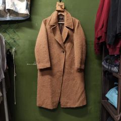 LOOK掲載 ミュラーオブヨシオクボ☆カーリーウールロングコート 36 