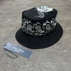 参考上代8800円 未使用 CHALLENGER 25SS BANDANA HAT バンダナハット バケットハット 帽子 チャレンジャー CLG-AC 025-024 ブラック L （8939M）