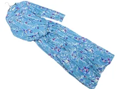 FRAY I.D フレイアイディー リボン 花柄 シャツ ワンピース size1/青 ■◇ レディース