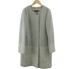 エヴェックス バイ クリツィア EVEX by KRIZIA コート 40 グレー ノーカラー ミドル丈 長袖 切り異素材切り替え /GR ■GY99のサムネイル