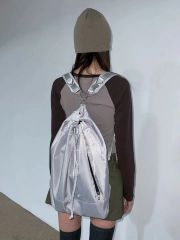 XZBAG フード付きナップサック グレー - メルカリ