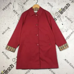 DAKS LONDON レディース CHECK 裏地 トレンチコート RED L 3200106
