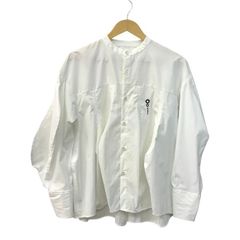 訳あり アルマーニエクスチェンジ バンドカラーワッペンシャツ ユニ 