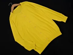 VIS ビス クルーネック ニット カーディガン sizeM/黄 ■◇ レディース