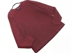 nano universe ナノユニバース Vネック 長袖 Tシャツ sizeS/えんじ ■◇ メンズ