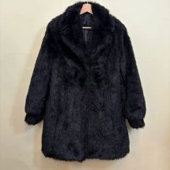 美品】ウィステリア ファー レザー コート XXL ブラック 黒 大きい 