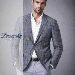 dt490●48●DRUMOHRドルモア●サルト仕立て●涼感漂う格上げテーラード●スプリングサマージャケット●メンズ●ブリオーニやエルメネジルドゼニアがお好きな方ものサムネイル
