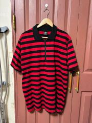90's Burberrys ポロシャツ ボーダー レッド/ブラック M相当 | Mercari