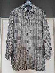 USED センソユニコ 慈雨 ストライプ柄チュニックブラウスカットソー 