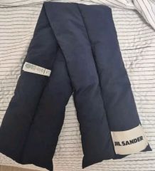 JIL SANDER+】ジルサンダー+ キルティング ダウンマフラー ネイビー