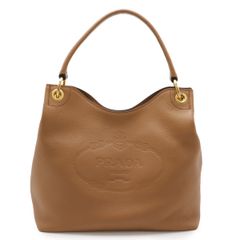 PRADA カーフレザー バッグ キャメル 1BC051 - メルカリ