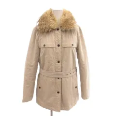 コースマイケルコース Kors michael kors ジャケット 上着 4 ベージュ ファー襟 ベルト付き /TQ
