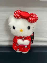 ハローキティ 着物 ぬいぐるみ キーホルダー 赤