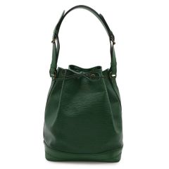 極美品】VALEXTRA ヴィンテージ 巾着ショルダーバッグ2way グリーン 