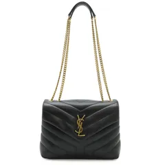SAINT LAURENT PARIS サン ローラン パリ イブサンローラン YSL ルル チェーンショルダーバッグ Yキルティング レザー ブラック 494699