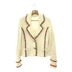 LEONARD SPORT レオナールスポーツ ショートジャケット サイズ:40 ウールブレンド/シングル/銀釦 0587474   ホワイト レディース / 241005007504のサムネイル