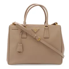 PRADA プラダ トライアングルロゴ ハンドバッグ トートバッグ 2WAY ショルダーバッグ サフィアーノ レザー ピンクベージュ ゴールド金具 BN1874