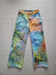 希少品 ETRO エトロ タイダイ柄 コットンパンツ イタリア製 サイズ32