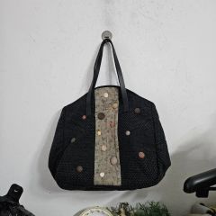 No.537 デニムリメイクバッグ　肩掛けトートバッグ　キャットインディアン No.536 デニムリメイクバッグ 肩掛けトートバッグ キャット