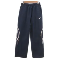 ミズノ MIZUNO パンツ ジャージ M 紺 ネイビー イージー サイドデザイン フルレングス /NU ■ECF004