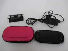  中古品 ゲーム PS Vita 本体 PCH-1100 クリスタルブラック 動作品 ケース 周辺機器付き