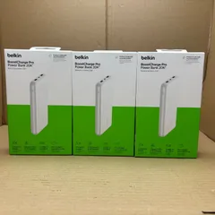 <ナ>【新品】3点セット  Belkin モバイルバッテリー20000mAh BPB012btWH (ホワイト)のサムネイル