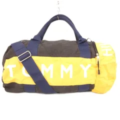 トミーヒルフィガー TOMMY HILFIGER ボストンバッグ ショルダーバッグ 2way  ロゴプリント バイカラー ブラック イエロー /IB ■GY99のサムネイル