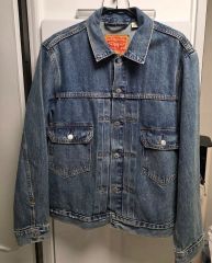 Levi's ブラックデニムジャケットフェード トラッカージャケット