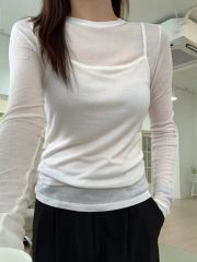 エフ efu オフショル SHEER ONE SHOULDER TEE ホワイト - メルカリ